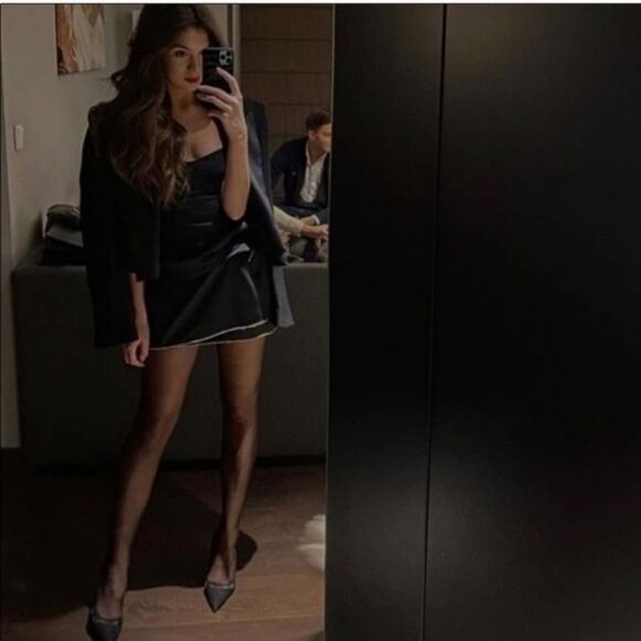 NWT ZARA SATIN RHINESTONE JEWELED MINI SKIRT - Picture 9 of 14